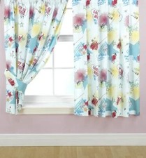 Disney High School Musical White Colourful Cotton 66" x 72"Curtains + Tiebacks 