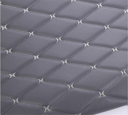 Thick Faux Leather Fabric Sponge Quilted Embroidered Car Interior Material Trims - Picture 7 of 19