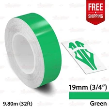 GREEN 3/4" 19mm Roll PIN STRIPE Car Striping Trim Line TAPE Decal Vinyl Sticker