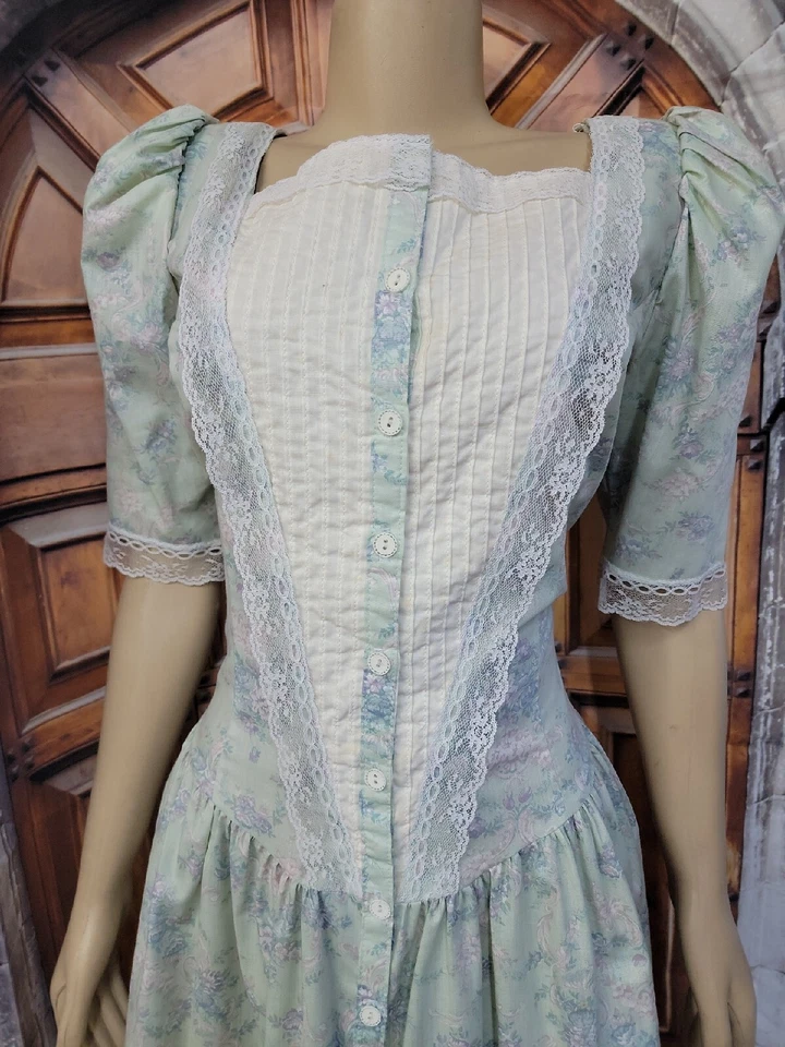 Vestido Gunne Sax de Jessica McClintock de Colección Campesino, Pradera Cottagecore 11/12 #C Foto 4 de 4