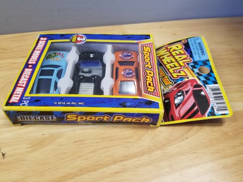 Vintage JARU #3481 Real Wheelz Diecast Metal Sport Pack 3 Cars NIP - Picture 7 of 8