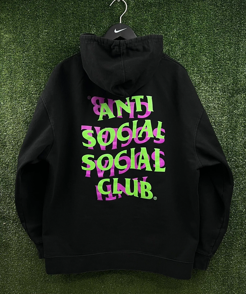 Anti Social Social Club “Upset” Hoodie Men Size Xl Volt Green Purple Joker  Assc | Ebay