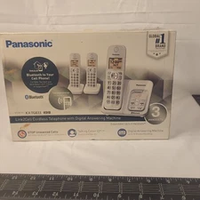 Panasonic Link2Cell Bluetooth Cordless Phone W/Voice Assist 3 Handsets