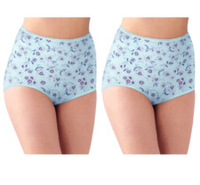 2 Bali Skimp Skamp Brief Panty L 7 Full Coverage Nylon Panties NWT 2633 LARGE