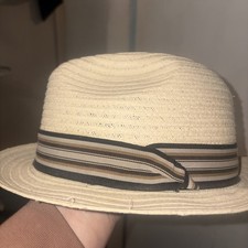 Vintage Fedora Panama Hat sz l
