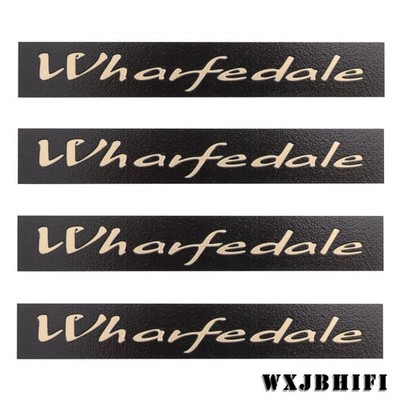 Wharfedale Custom Speaker Aluminum logo Badge 120mm(4.72'')X19mm(0.75'') gold
