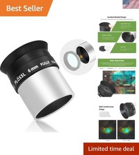 1.25" 6mm Plossl Eyepiece - Aluminum, 50  FOV for Stellar Observations