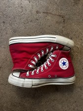 Vintage 1980s Made In U.S.A Red Converse Chuck Taylor High Tops Size 9 Men  s