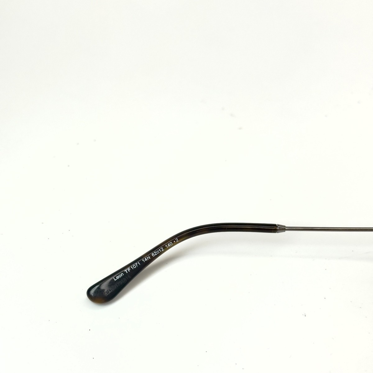 TOM FORD LEON TF1071 14N Gray Green Metal Aviator Sunglasses