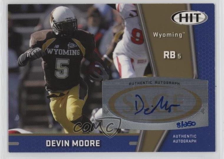 2009 SAGE Hit Gold /250 Devin Moore #A50 Rookie Auto RC 2d9