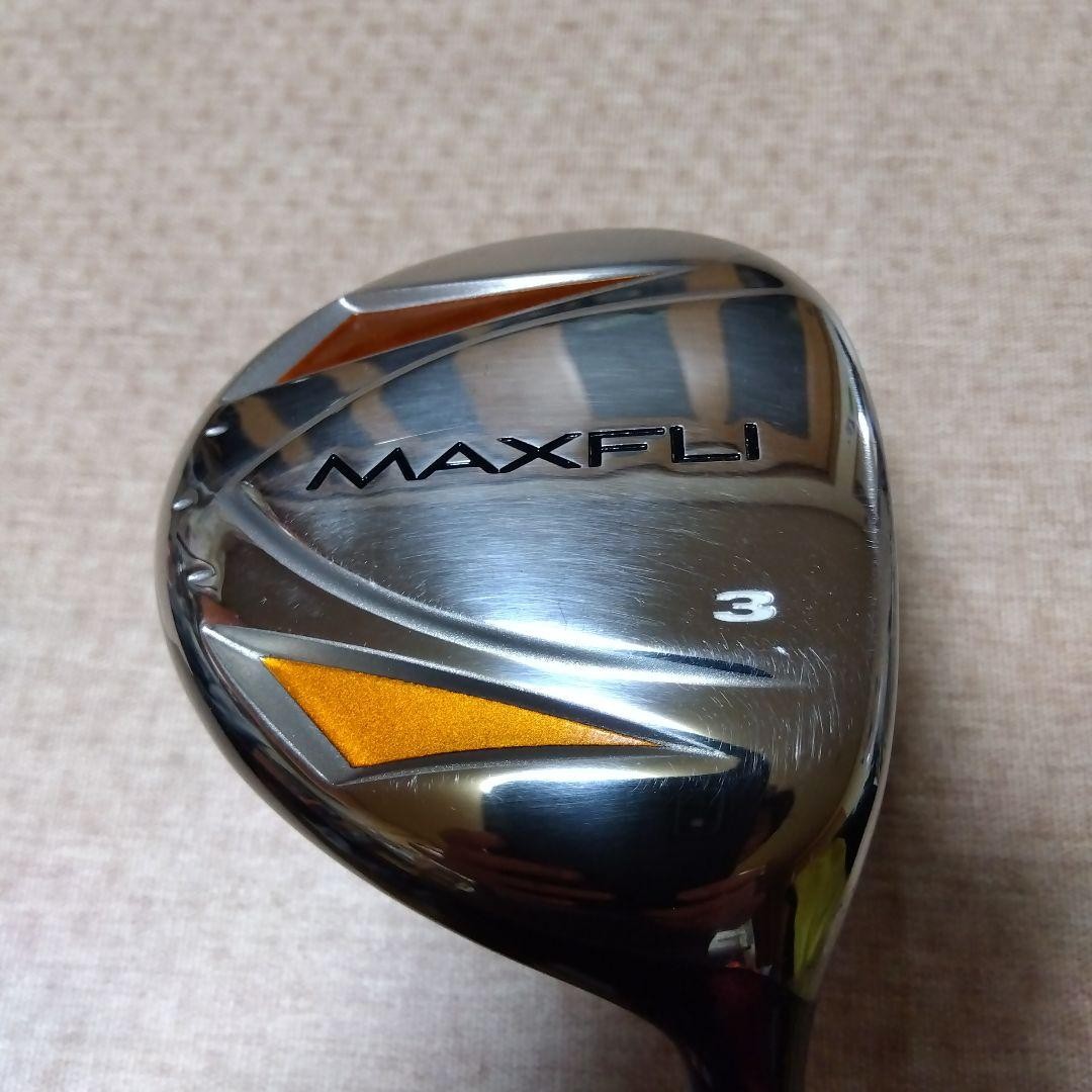 綺麗な状態 ダンロップMAXFLI POWERMAX 【３Ｗ・１５°】 Dunlop Maxfli Powermax 3W 15° Fairway Wood Silver Orange