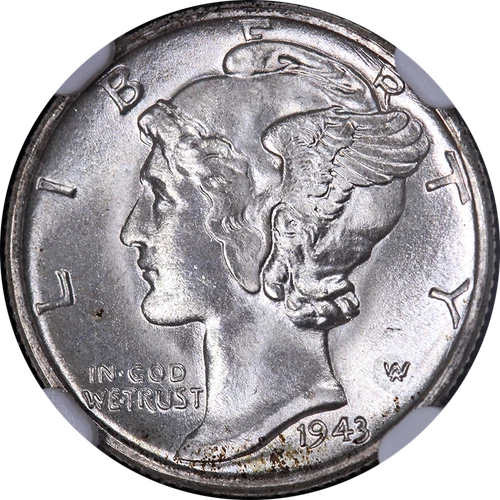 1943-S Mercury Dime NGC MS67 Great Eye Appeal Nice Strike