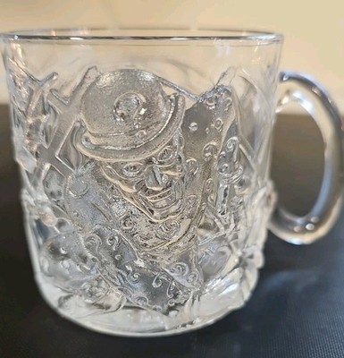 McDonalds Batman Forever Glass Mug, Vtg. 1995 DC Comics The Ridder
