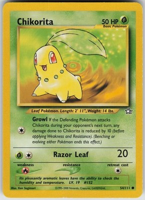 Chikorita - Neo Genesis - 54/111 - Pokemon Karte - Englisch