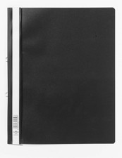 Durable Clear View A4 Document Folder Black  Transparent Front Cover  Pack of