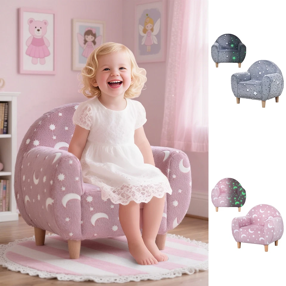 Kids Armchair with Star Design, Glow in the Dark Chair - Image 1 of 1