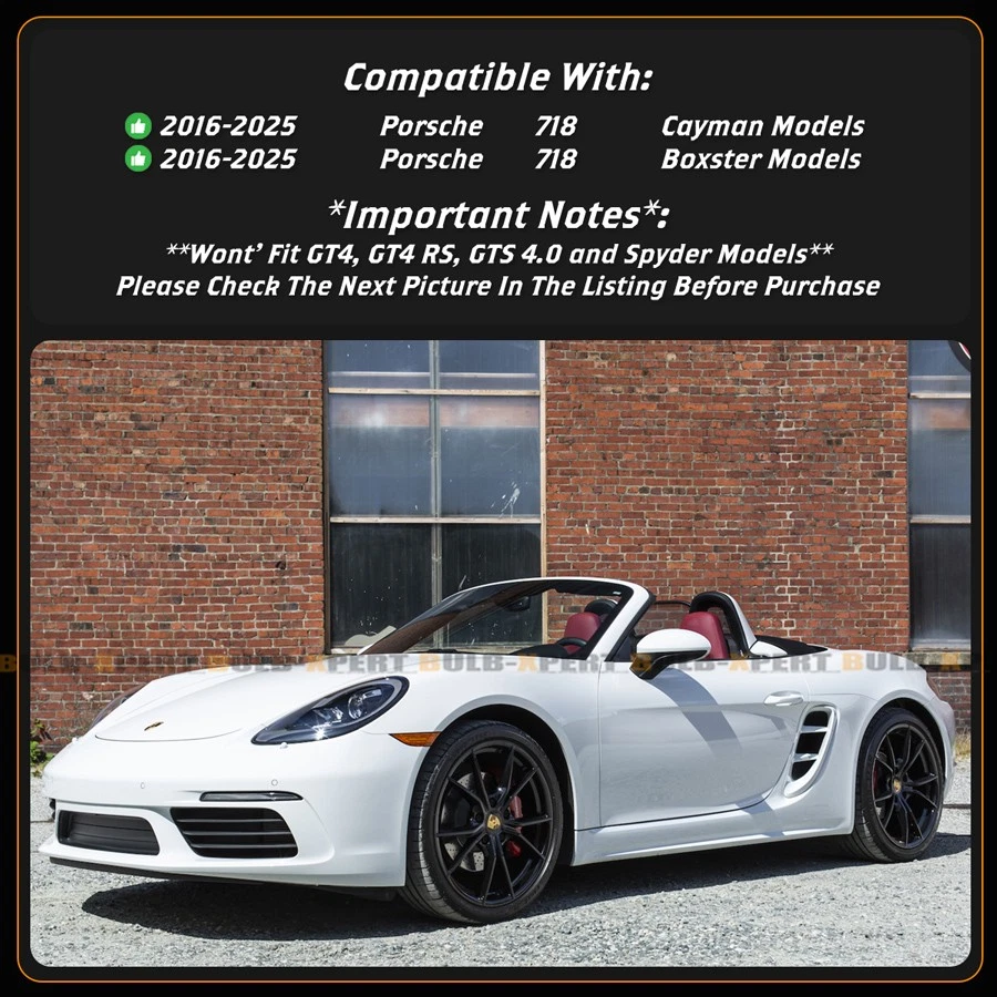 Borde de ventilación lateral de fibra de carbono completo con malla para Porsche 718 Cayman Boxster 2016-25 Foto 4 de 4