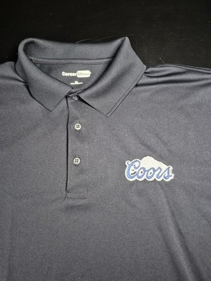 Mens Xl Corner Stone Coors Polo Shirt Black