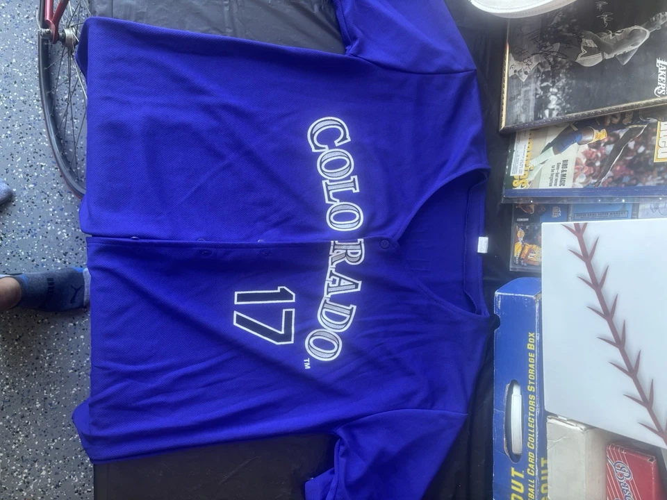 Camiseta de béisbol Todd Helton Colorado Rockies 17 púrpura SGA Salón de la Fama Salón de la Fama Salón de la Fama Foto 3 de 4