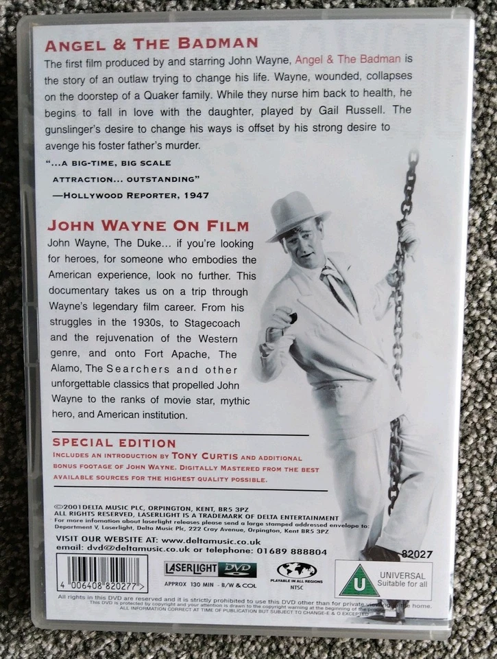 Angel and the Badman/John Wayne on Film (DVD). Special Edition Double Feature - Image 2 of 3