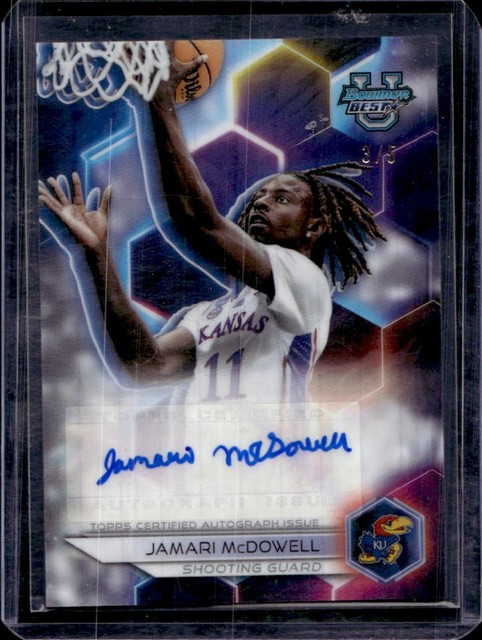 2023-24 Bowman Best U Jamari McDowell Best of 2023 Auto Geometric White #/5