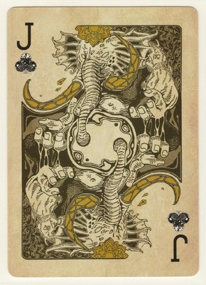 Jack of Clubs, Outer Gods, Cthulhu, HPL, Single Swap Playing Card, Near Mint
