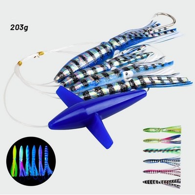 9inch Fishing Trolling Lures Saltwater Rigged Fishing Wahoo Tuna Mahi Marlin
