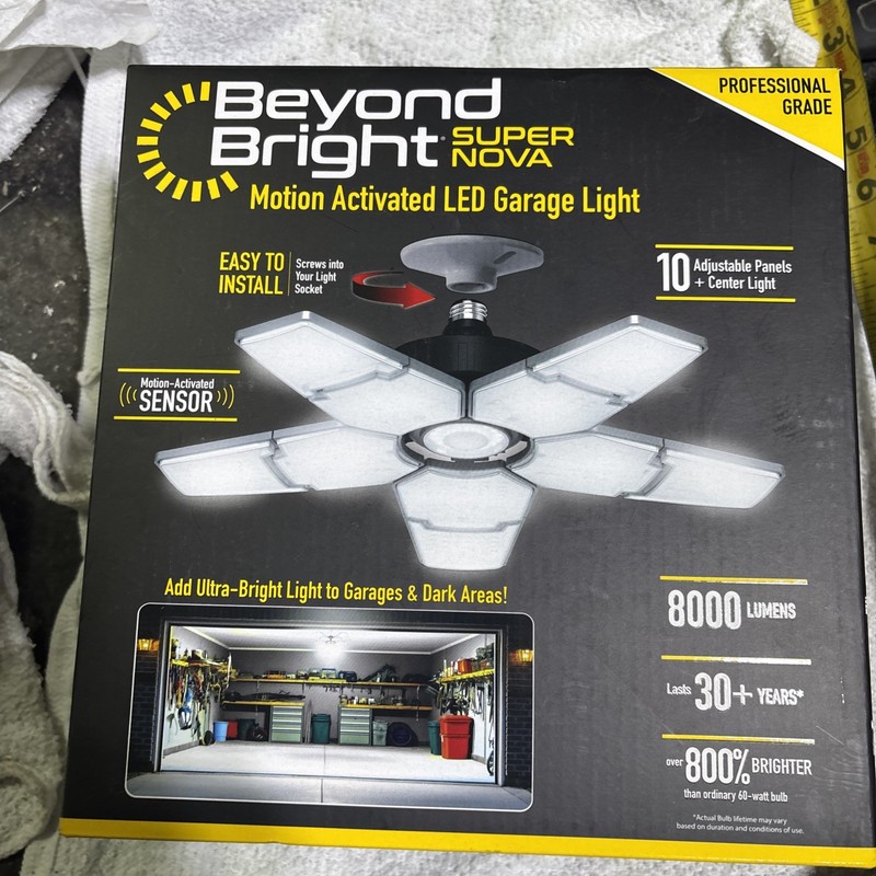 Motion Activated Les Garage Light 8000 Lumens