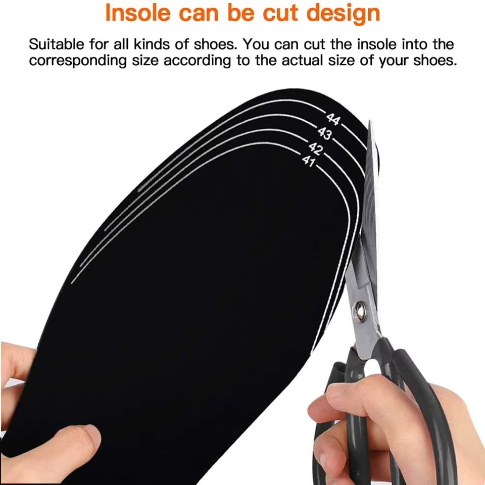 USB Rechargeable Heated Insoles Size 35-46 Outdoor Skiing Winter Foot ...