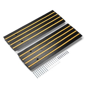 Yescom Driveway Curb Ramp Low Profile Car Ramp 2.6" Rise Garage Sidewalk 2 Pack