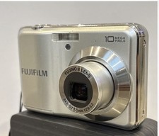 Fujifilm Finepix AV10 Silver Digital Camera w/ Original Box - Working. Y2K