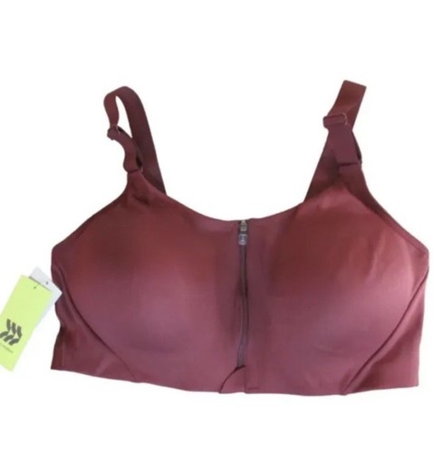 Women's High Support Sculpt Zip-Front Mesh Cross Back Bra Sz 38C - Picture 3 of 3
