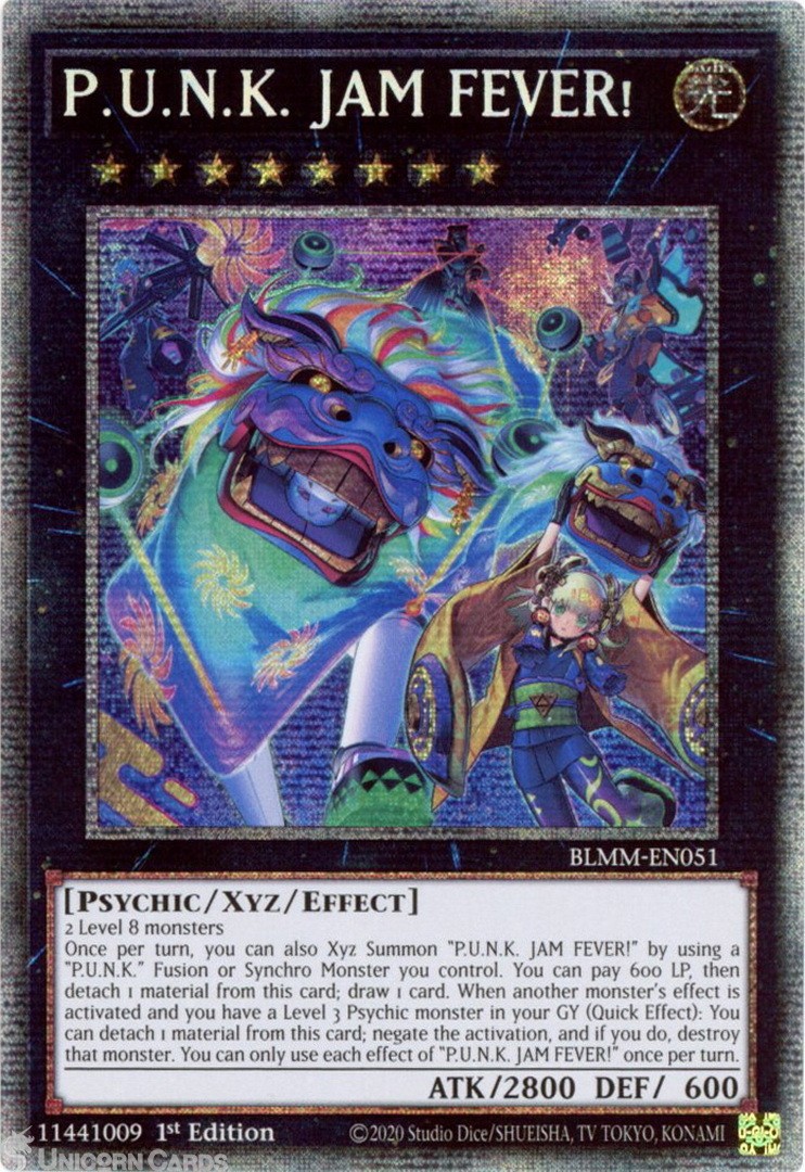 BLMM-EN051 P.U.N.K. JAM FEVER! : Starlight Rare 1st Edition Mint YuGiOh Card