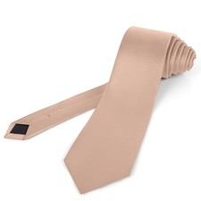 63'' XL Men's Ties Extra Long Solid Pure Color 3.35" 8.5CM Necktie Big Tan