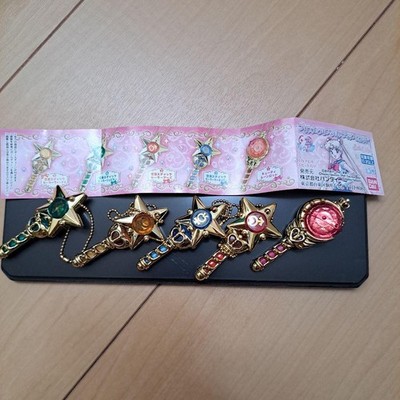 Bandai Sailor Moon Prism Crystal Stick Collection Set of 5 Used