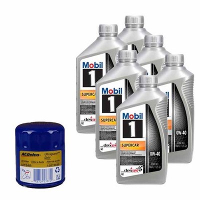 Mobil 1 Dexos R 0W40/AC Delco UPF64R Filter Oil Change Kit, 6 qt