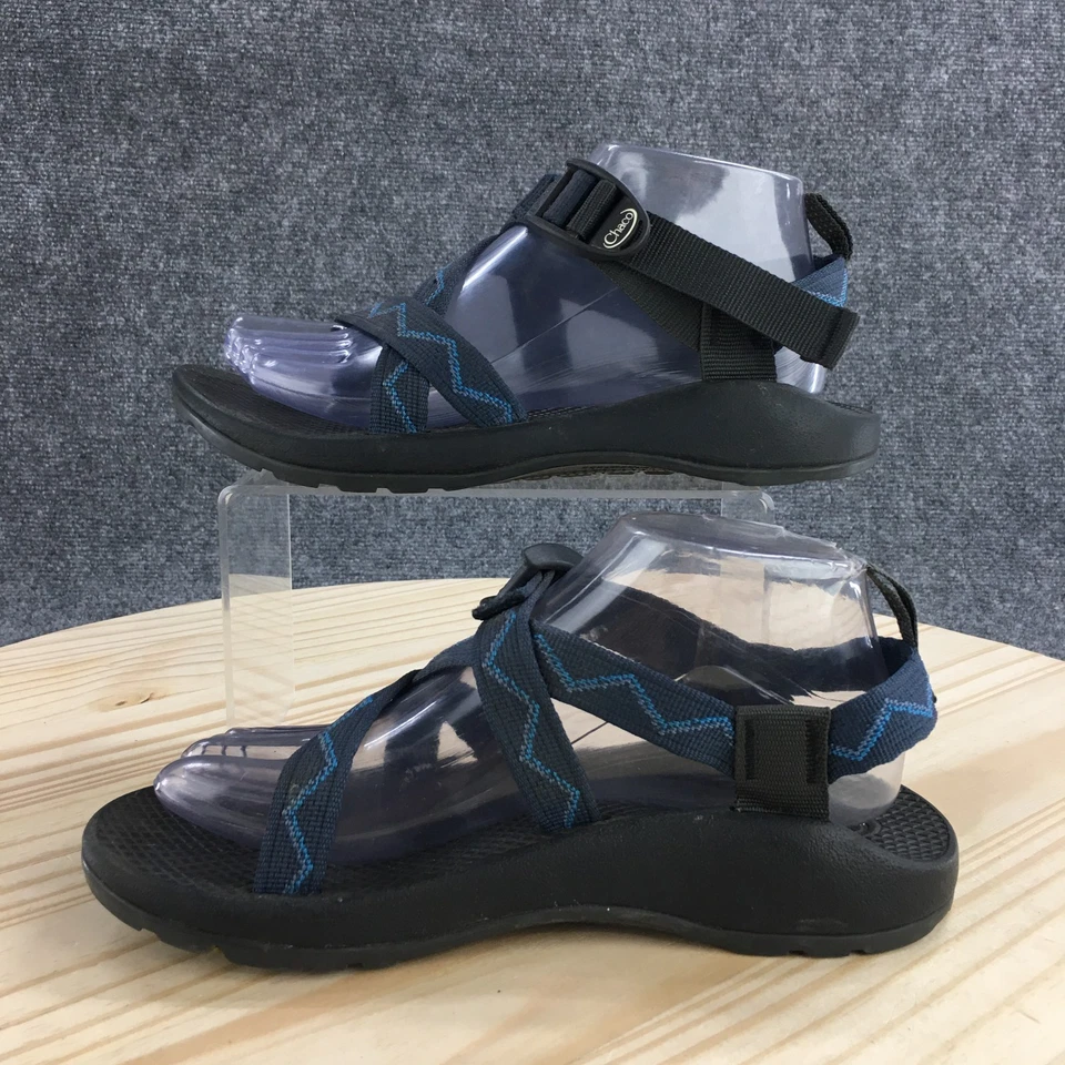 Sandalias Chaco Juveniles 6 Negro Azul Z/1 Clásicas Senderismo Impermeables Correas Ajustables Foto 2 de 4