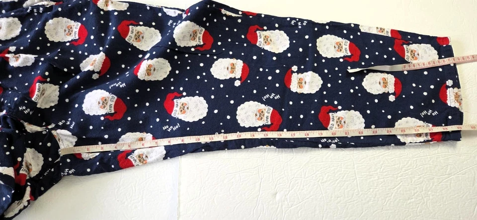 Old Navy Match The Fam! Calça pijama masculina azul marinho bronzeada Papai Noel tamanho XL - Imagem 3 de 4