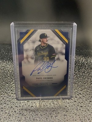 2025 Topps Tier One Paul Skenes Blue Auto 52/75 Pirates #TIA-PS