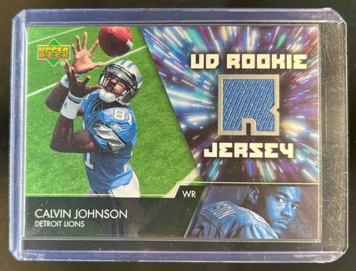 2007 Upper Deck Calvin Johnson UD Rookie Jerseys Rookie RC #UDRJ-CJ Lions