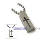 Accents Kingdom Mens Titanium Cross Pendant Surfer Necklace S2