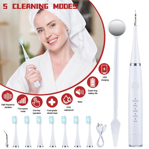 Sonic Dental Scaler Plaque Remover Electric Toothbrush Teeth Whitening Cleaner - Picture 4 of 26