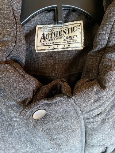 Authentic Mfg Co Work Worn Garments Mens Medium Zippered Outdoor Vest w/ Pockets - Picture 2 of 4