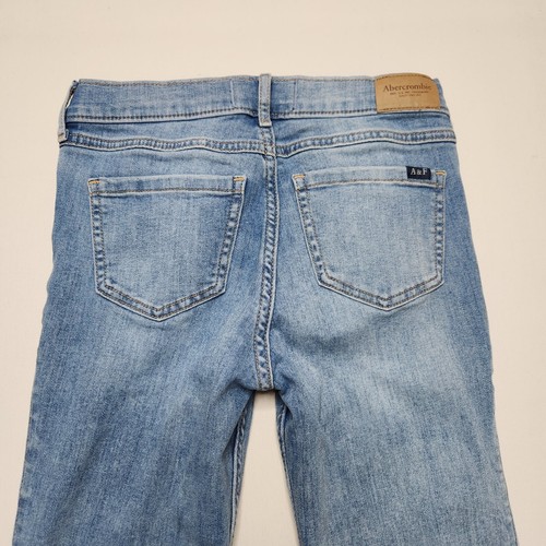Abercrombie & Fitch Kids High Rise Flare Patch Work Jeans Girls Size 11/12 I5 - Picture 13 of 15
