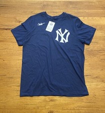 Nike MLB New York Yankees Derek Jeter 2 Captain Navy Blue Shirt Size Large NWT