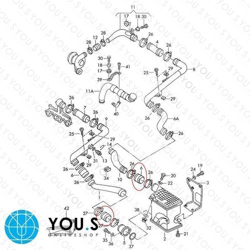 YOU.S Original Turboschlauch Ladeluftschlauch für VW POLO / Variant (6KV) 1.9TDI - Bild 4 von 4