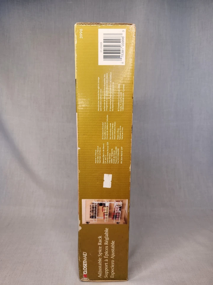 ClosetMaid Ajustable 3 Estantes Estante de Especias Organizador Gabinete/Montaje en Pared Antiguo Stock Foto 4 de 4