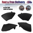 4Pcs Black Radio CD Buttons Trim Mould Removal Cover For Fiat 500 2008+ Removal