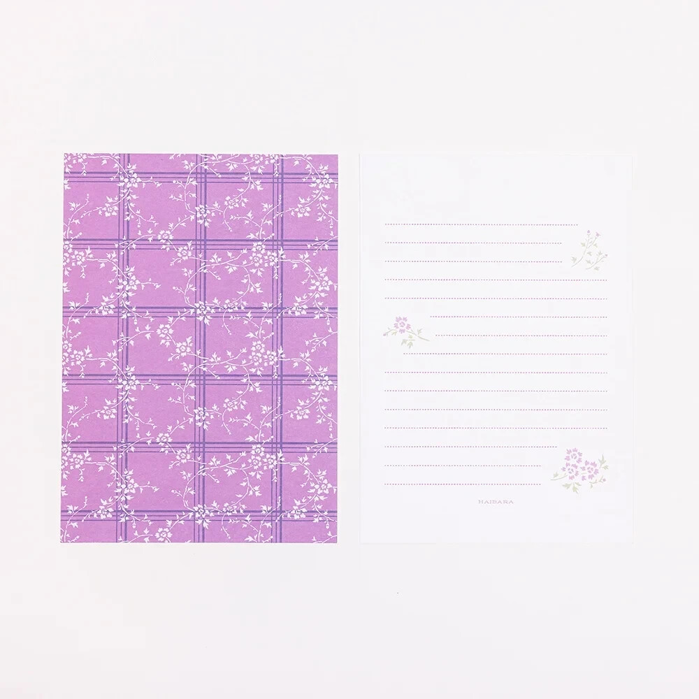 Made in Japan Hundred Flowers Letter Set Small Flower Arabesque