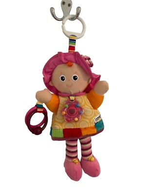 Lamaze My Friend Emily Doll Plush Baby Girl Pink Crinkle Rattle Activity Toy